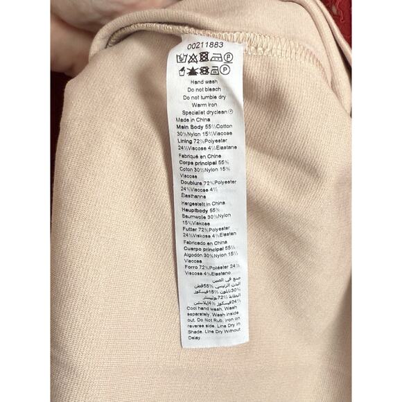 City Chic Lace Whisper Dress Sz XL 22 Raspberry Nude Midi Wedding Guest Sexy NWT - Picture 10 of 13